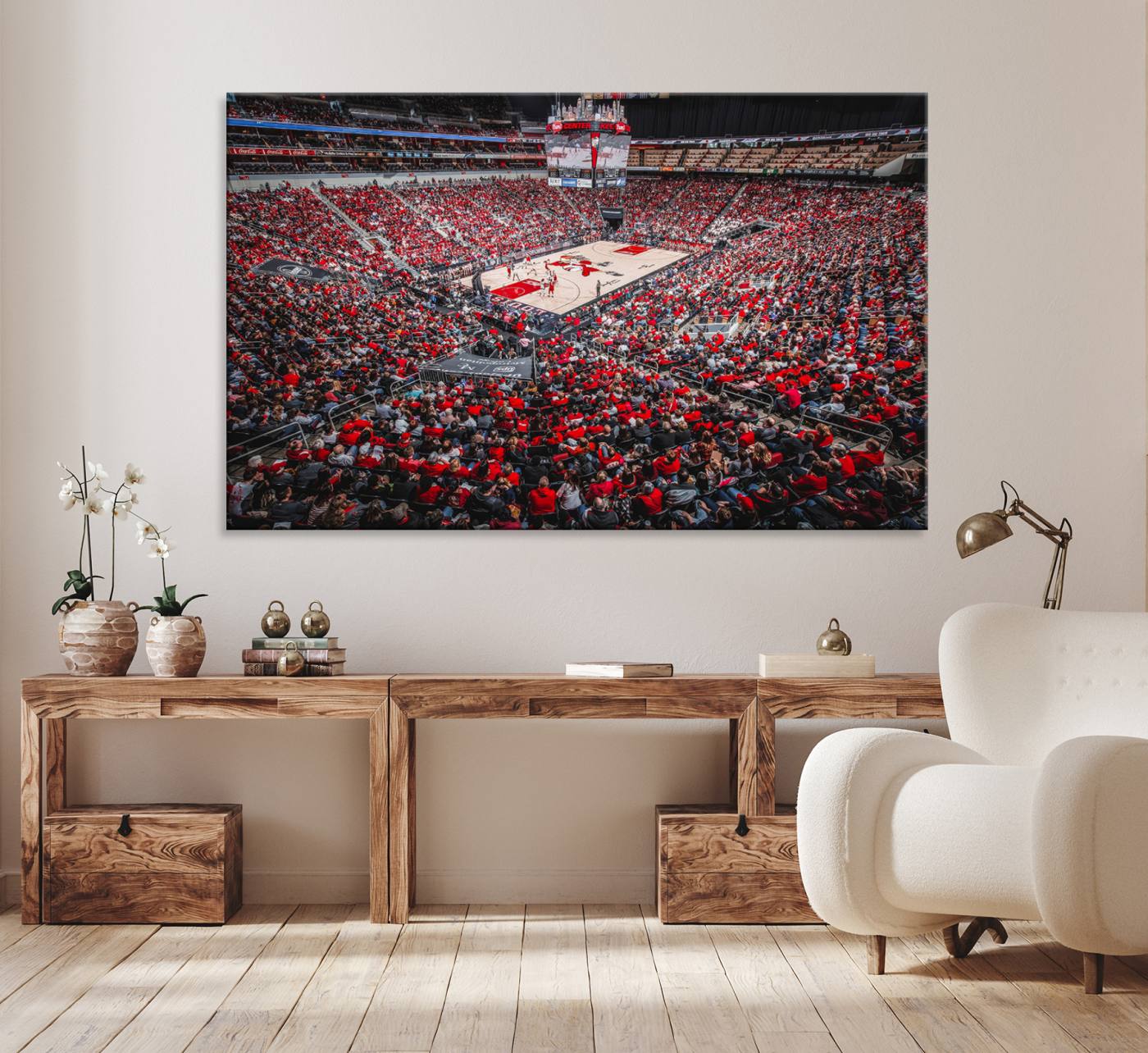 Louisville Cardinals Basketball Print Canvas - Louisville KFC Yum Center Arena Wall Art Canvas Print