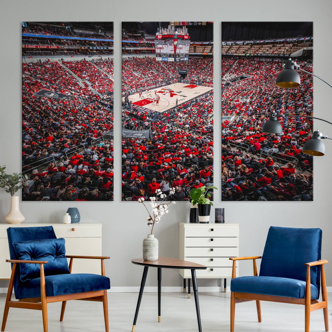 Louisville Cardinals Basketball Print Canvas - Louisville KFC Yum Center Arena Wall Art Canvas Print