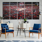 78136-MGV-CV-60X31-5P-Louisville Cardinals Basketball Print Canvas - Louisville KFC Yum Center Arena Wall Art Canvas Print