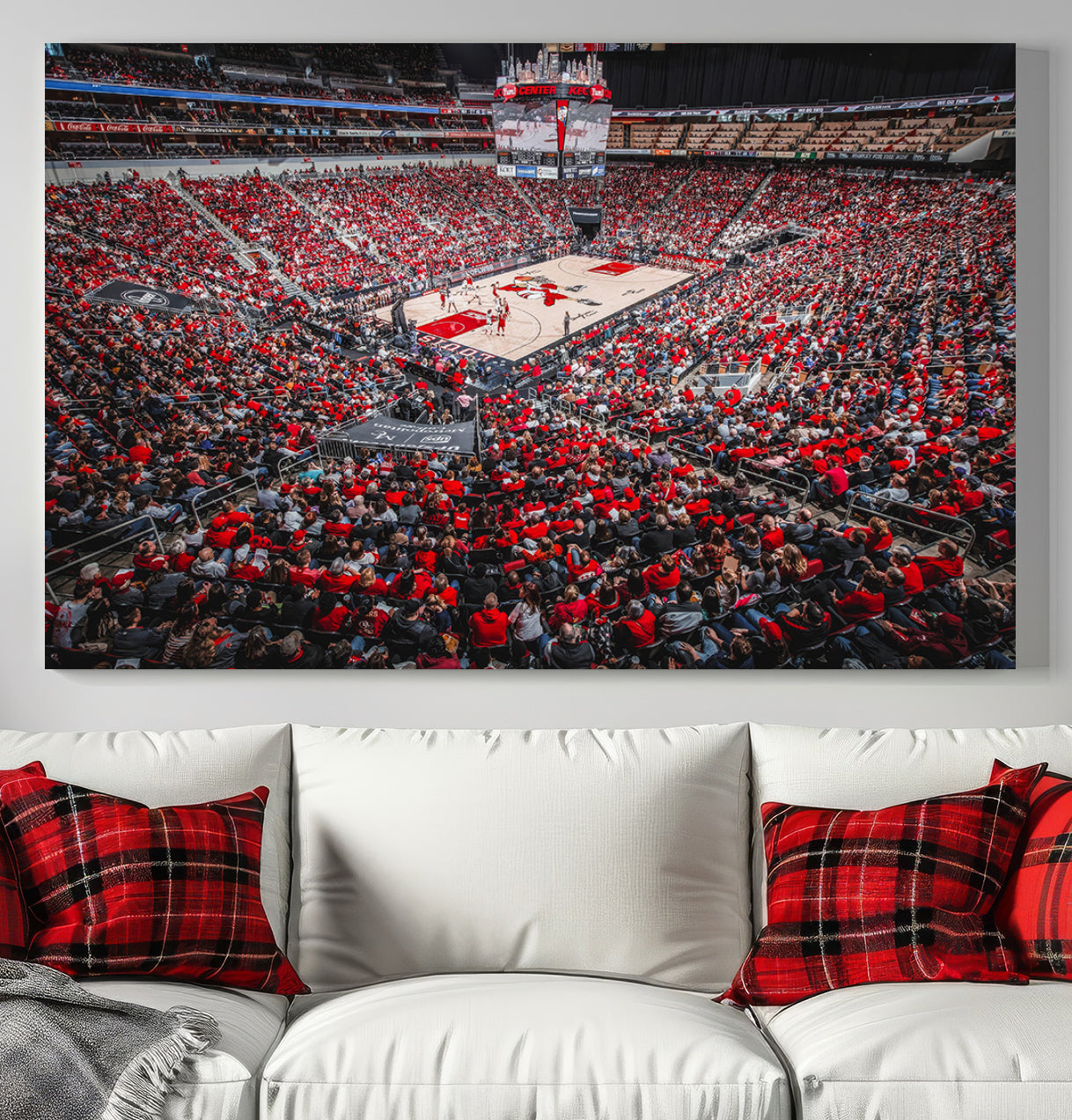 Louisville Cardinals Basketball Print Canvas - Louisville KFC Yum Center Arena Wall Art Canvas Print