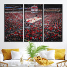 78136-MGV-FC-48X32-3P_Black-Louisville Cardinals Basketball Print Canvas - Louisville KFC Yum Center Arena Wall Art Canvas Print