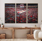 78136-MGV-FC-48X32-3P_Walnut-Louisville Cardinals Basketball Print Canvas - Louisville KFC Yum Center Arena Wall Art Canvas Print
