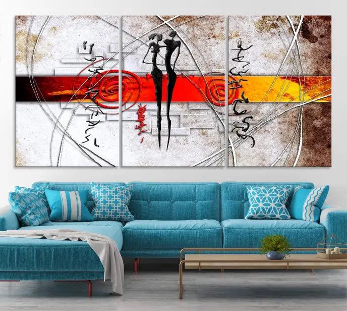 Love Abstract Wall Art Canvas Print 