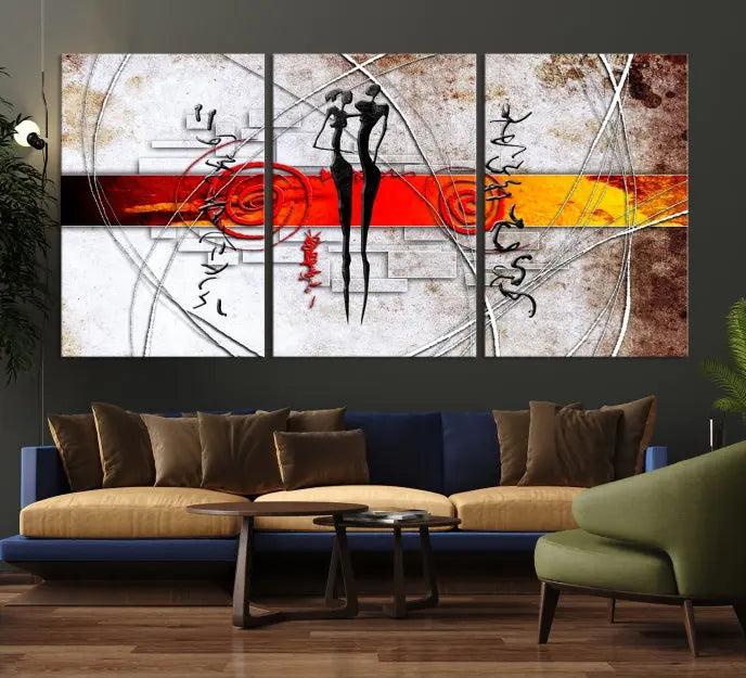 Love Abstract Wall Art Canvas Print 