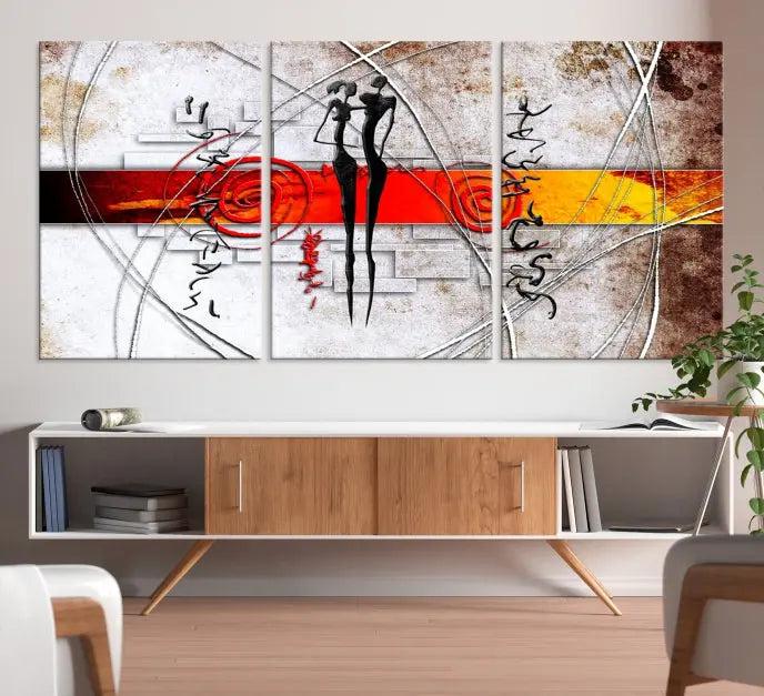 Love Abstract Wall Art Canvas Print 