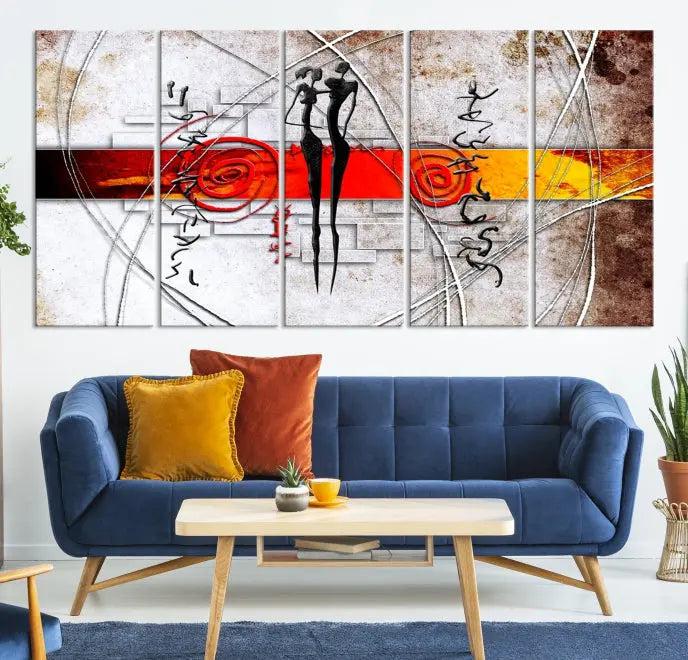 Love Abstract Wall Art Canvas Print 