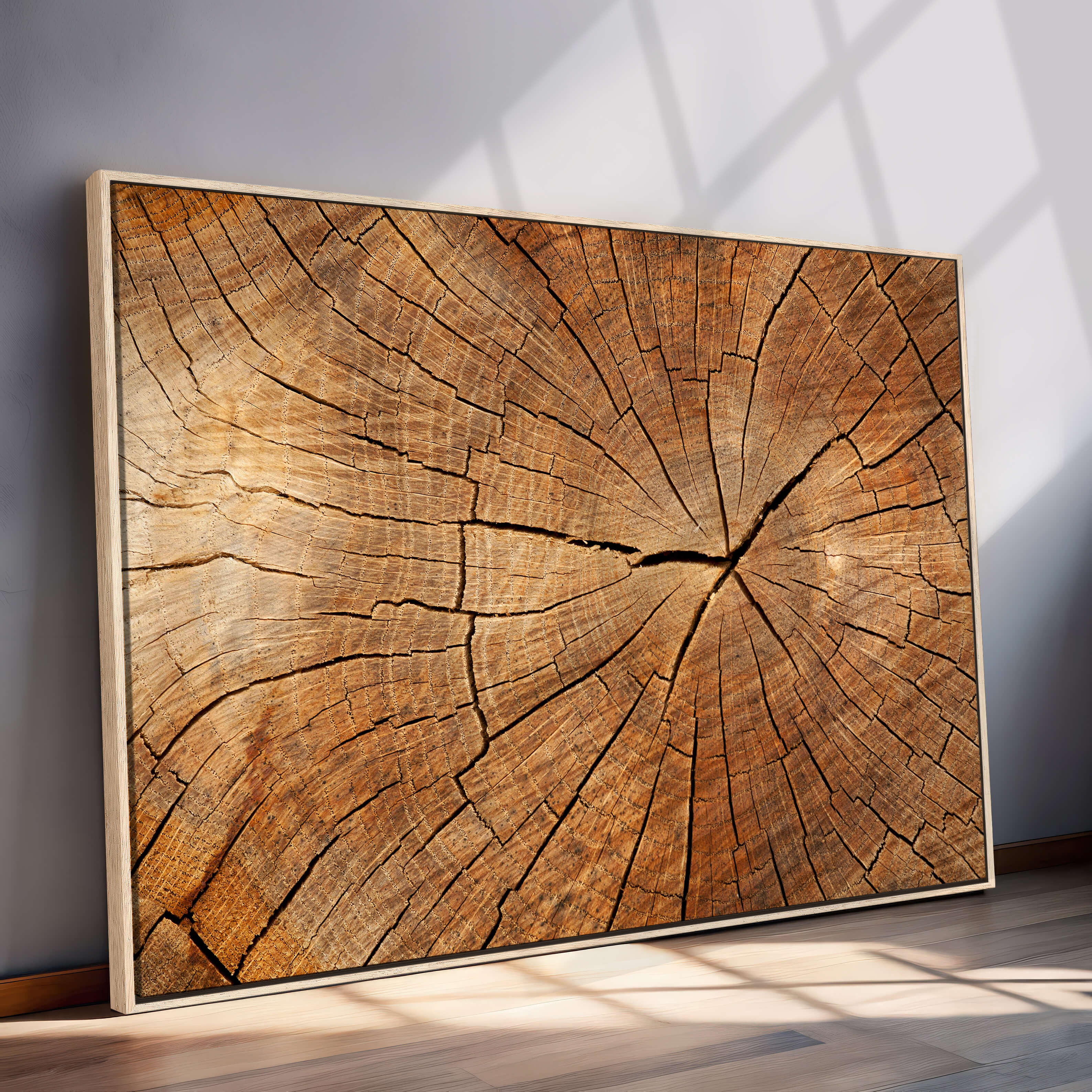 61710-MGV-FC-60X30-3P_Walnut-Tree Ring Canvas Art, Rustic Wood Grain Wall Art, Tree Slice Decor for Modern Homes, Giclee Multi-Panel Print, Tree Ring Wall Art Set
