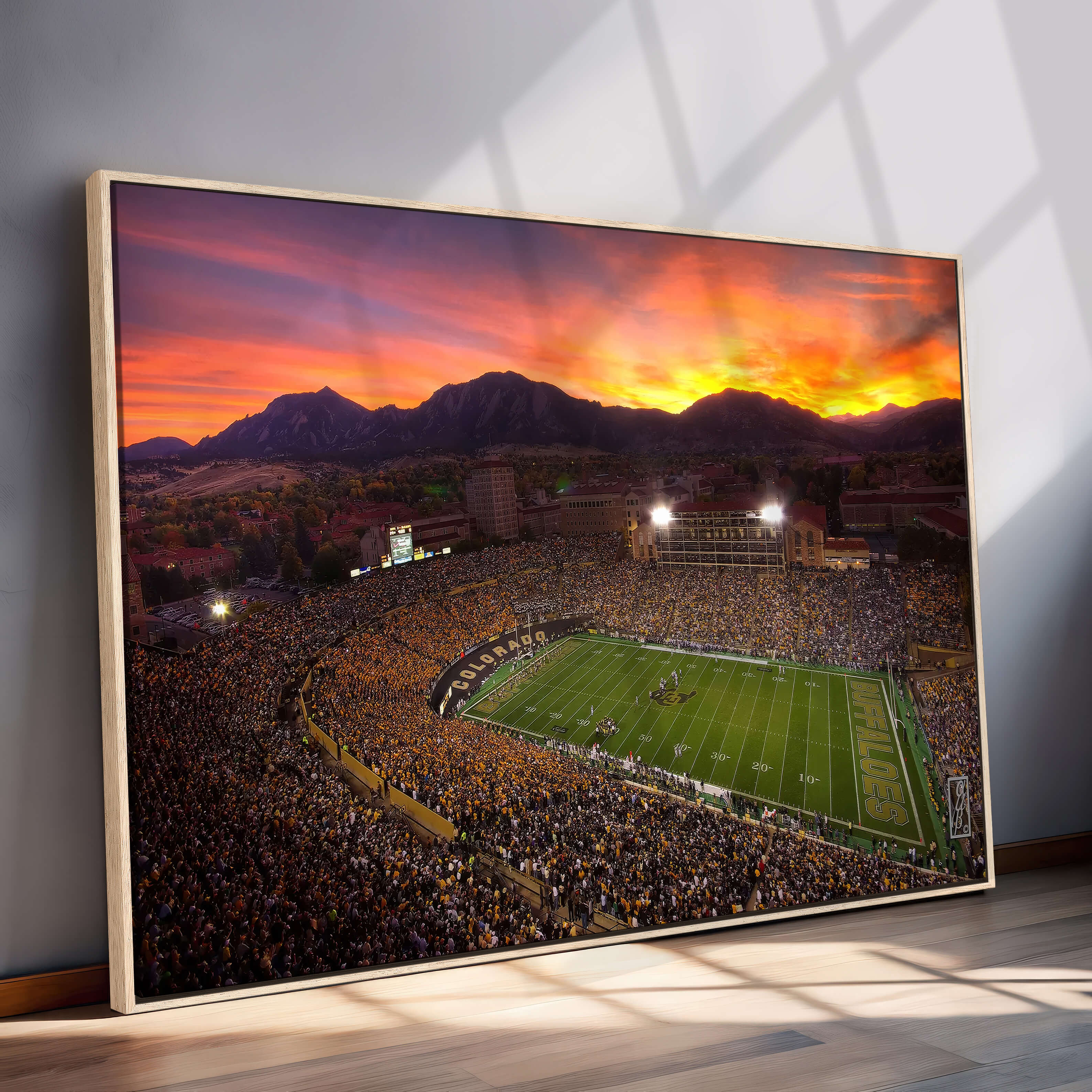 84649-MGV-CV-36X24-Folsom Field - University of Colorado Buffaloes Football Stadium, Colorado Buffaloes Wall Art Canvas Print
