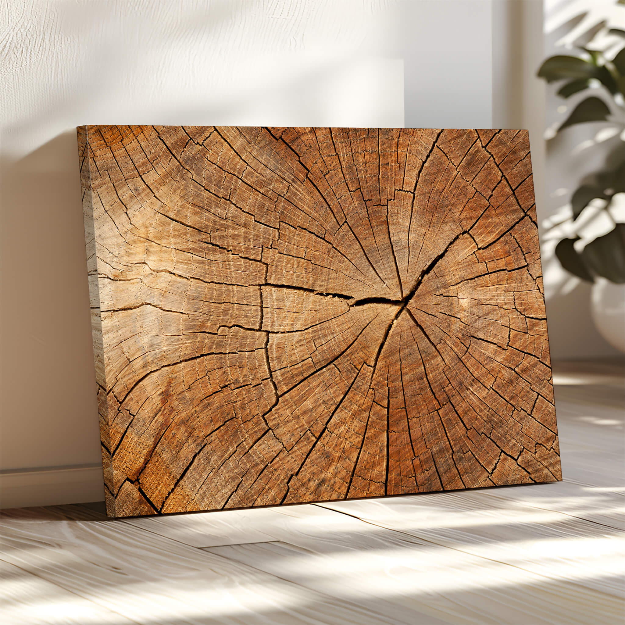 61710-MGV-FC-60X30-3P_Walnut-Tree Ring Canvas Art, Rustic Wood Grain Wall Art, Tree Slice Decor for Modern Homes, Giclee Multi-Panel Print, Tree Ring Wall Art Set