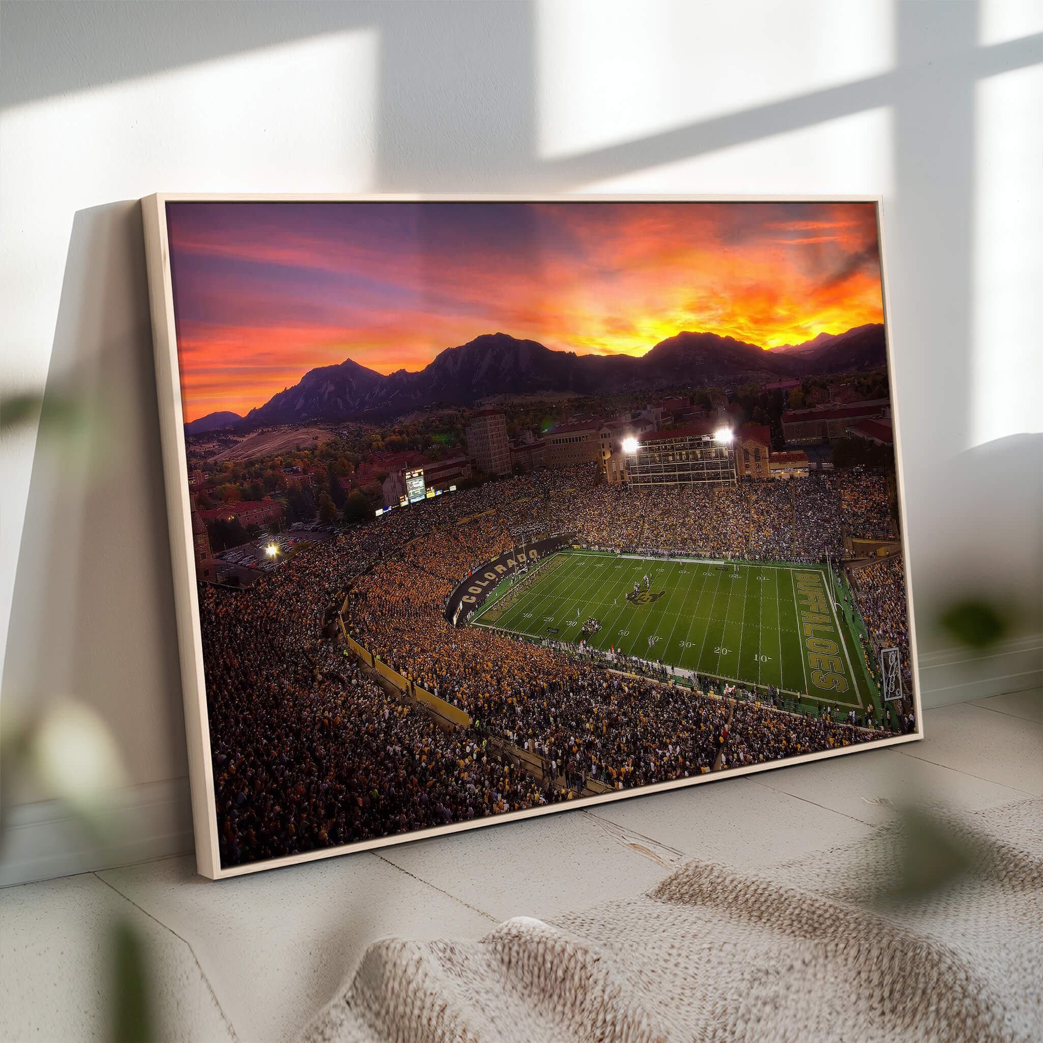 84649-MGV-CV-36X24-Folsom Field - University of Colorado Buffaloes Football Stadium, Colorado Buffaloes Wall Art Canvas Print