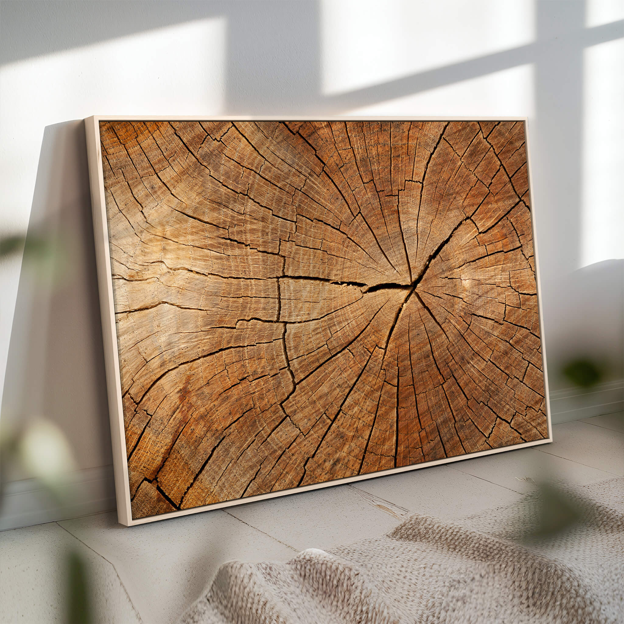 61710-MGV-FC-60X30-3P_Walnut-Tree Ring Canvas Art, Rustic Wood Grain Wall Art, Tree Slice Decor for Modern Homes, Giclee Multi-Panel Print, Tree Ring Wall Art Set