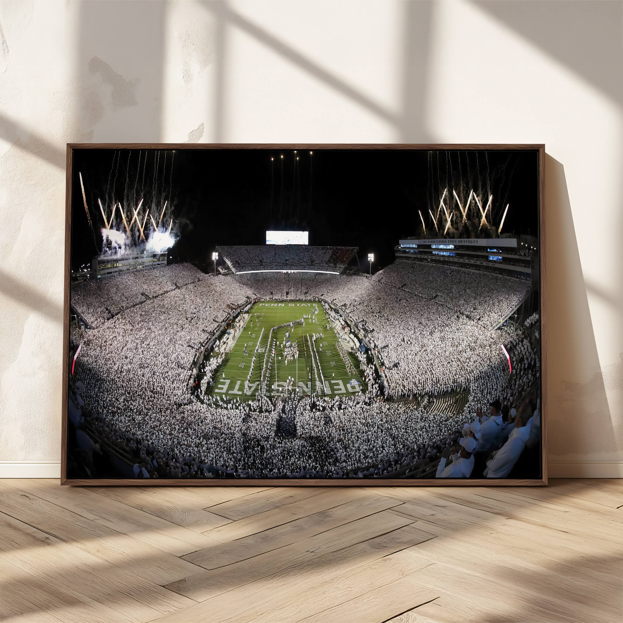 84537-MGV-CV-36X24-Penn State Nittany Lions Canvas Wall Art, Football Team Print - University Park Beaver Stadium Wall Art Canvas Print
