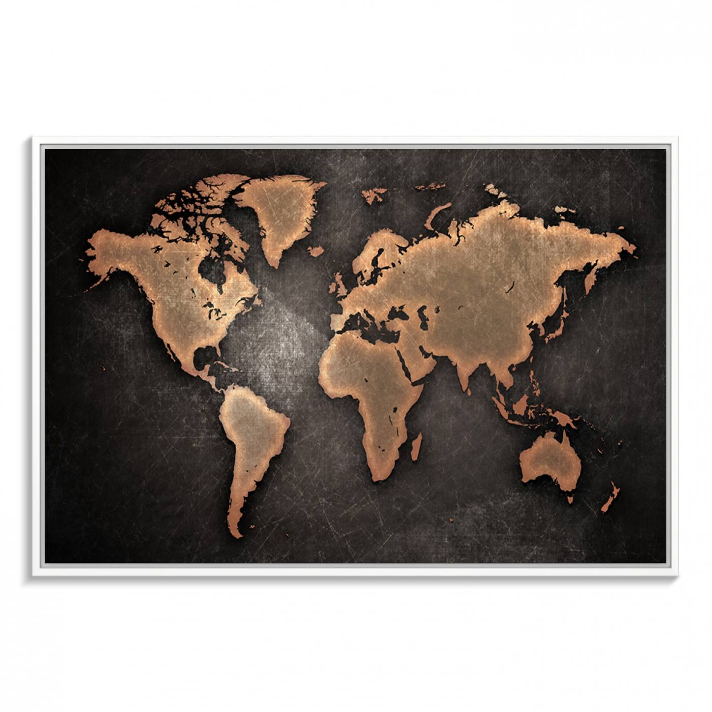 33739-MGV-FC-36X24_White-Maroon World Map Wall Art Canvas Print