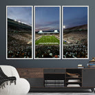 90831-MGV-FC-48X32-3P_White-Michigan State Spartans Football Team Print - East Lansing Spartan Stadium Canvas Print