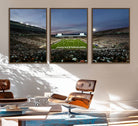 90831-MGV-FC-60X30-3P_Walnut-Michigan State Spartans Football Team Print - East Lansing Spartan Stadium Canvas Print