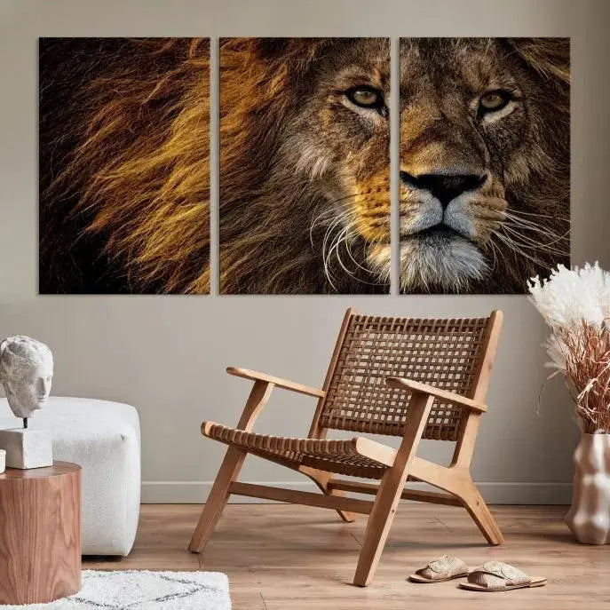 The Mighty Lion Wall Art Animal Canvas Print hangs on museum-quality canvases, and the UV-protective coating ensures the vibrant colors stay intact. Enjoy free shipping as you elevate your space.