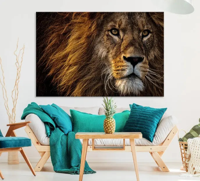 The Mighty Lion Wall Art Animal Canvas Print hangs on museum-quality canvases, and the UV-protective coating ensures the vibrant colors stay intact. Enjoy free shipping as you elevate your space.