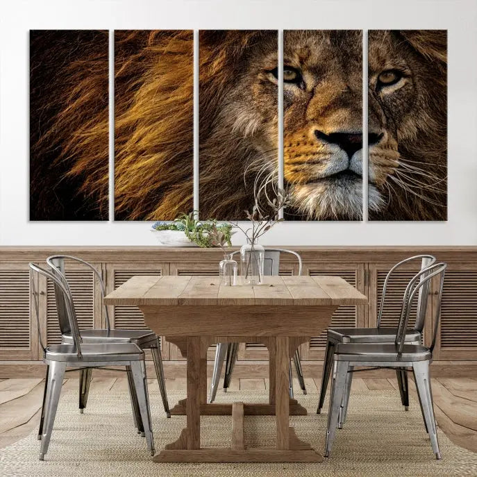 The Mighty Lion Wall Art Animal Canvas Print hangs on museum-quality canvases, and the UV-protective coating ensures the vibrant colors stay intact. Enjoy free shipping as you elevate your space.