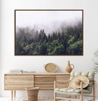42578900-MGV-CV-36X24-Misty Forest Canvas Wall Art – Serene Triptych Nature Print – Woodland Landscape Decor for Living Room or Office – Ready to Hang