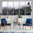 42578900-MGV-CV-36X24-Misty Forest Canvas Wall Art – Serene Triptych Nature Print – Woodland Landscape Decor for Living Room or Office – Ready to Hang