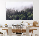 42578900-MGV-CV-36X24-Misty Forest Canvas Wall Art – Serene Triptych Nature Print – Woodland Landscape Decor for Living Room or Office – Ready to Hang