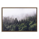 42578900-MGV-FC-36X24_Walnut-Misty Forest Canvas Wall Art – Serene Triptych Nature Print – Woodland Landscape Decor for Living Room or Office – Ready to Hang