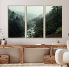 95112-MGV-CV-36X24-Misty Forest Wall Art | Ready to Hang and Framed | Tranquil Nature Landscape for Living Room or Cabin Wall Decor
