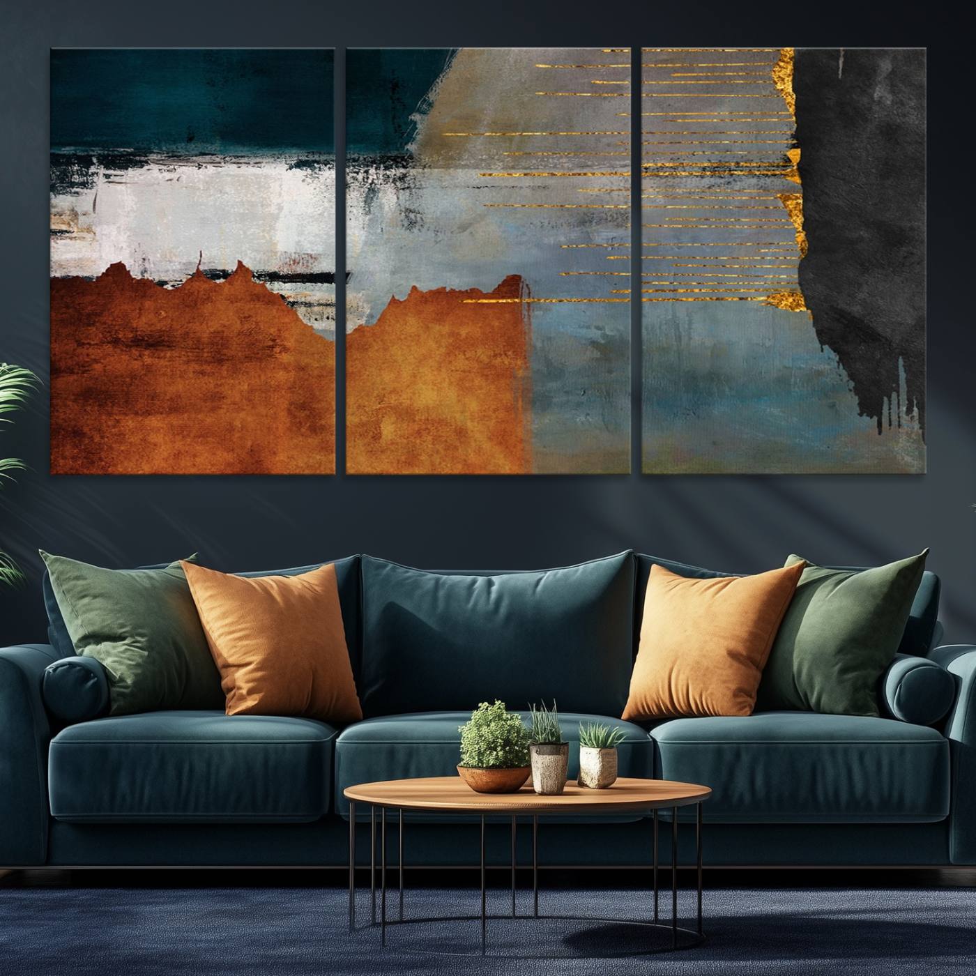 35026-MGV-CV-36X24-Modern Abstract Canvas Art Canvas Print - Framed and Ready to Hang Artwork for Contemporary Living Room or Office Decor