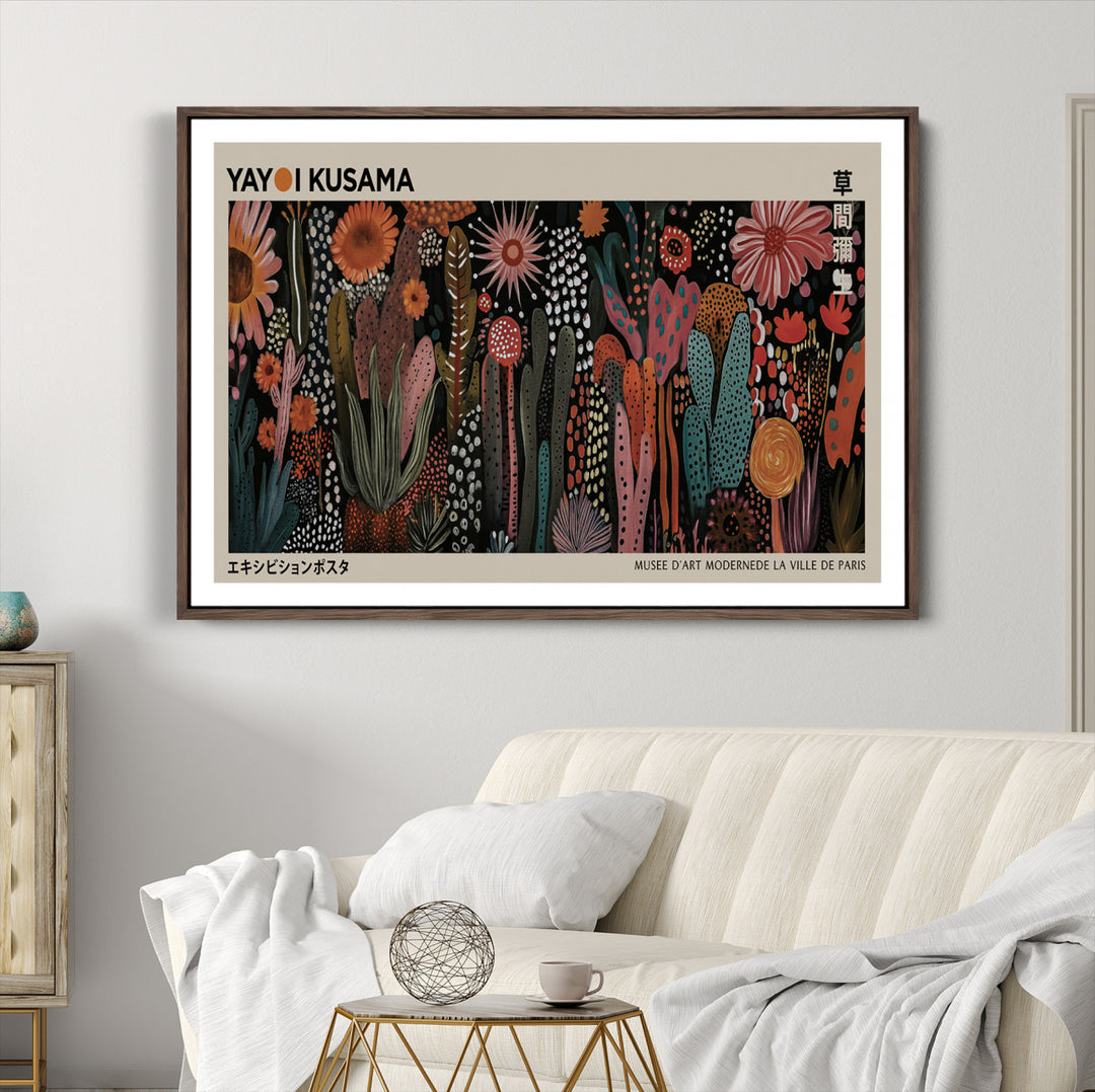 Modern Japanese Wall Art Print Yayoi Kusama Canvas Wall Art Abstract Mount Fuji Canvas Print Japanese Landscape Art Printing