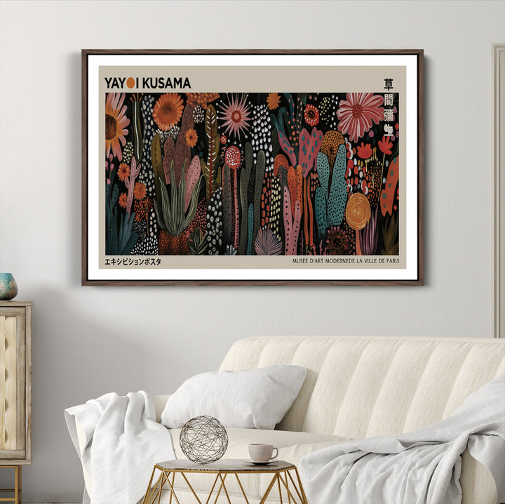Modern Japanese Wall Art Print Yayoi Kusama Canvas Wall Art Abstract Mount Fuji Canvas Print Japanese Landscape Art Printing