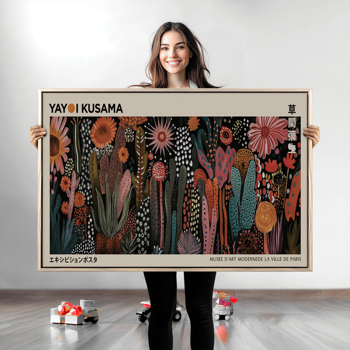 Modern Japanese Wall Art Print Yayoi Kusama Canvas Wall Art Abstract Mount Fuji Canvas Print Japanese Landscape Art Printing