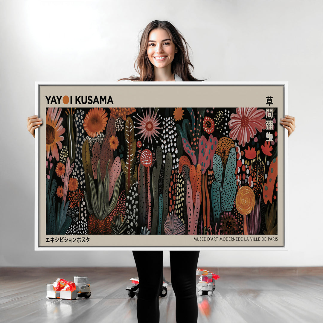 Modern Japanese Wall Art Print Yayoi Kusama Canvas Wall Art Abstract Mount Fuji Canvas Print Japanese Landscape Art Printing