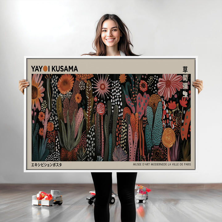 Modern Japanese Wall Art Print Yayoi Kusama Canvas Wall Art Abstract Mount Fuji Canvas Print Japanese Landscape Art Printing