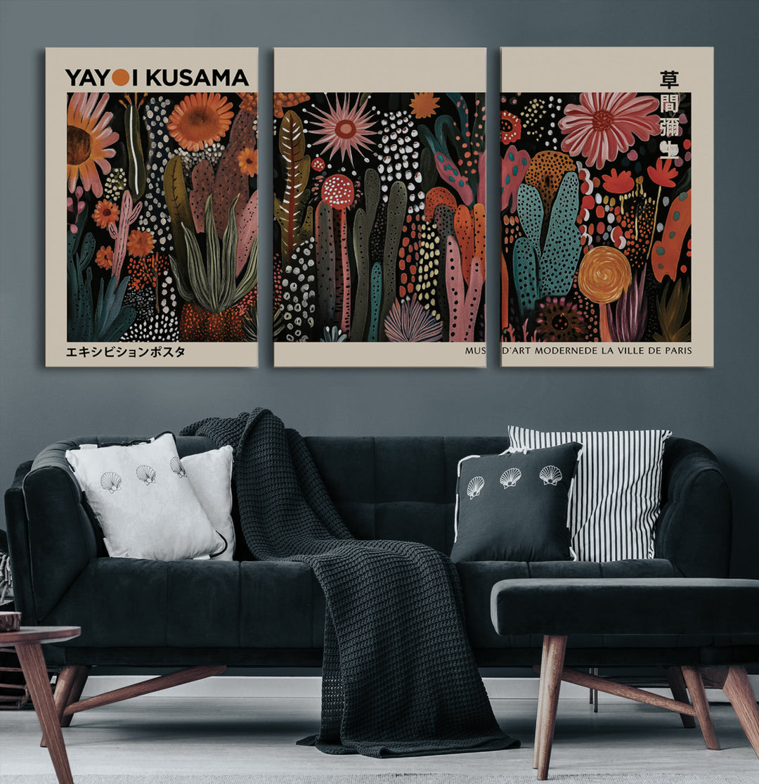 Modern Japanese Wall Art Print Yayoi Kusama Canvas Wall Art Abstract Mount Fuji Canvas Print Japanese Landscape Art Printing