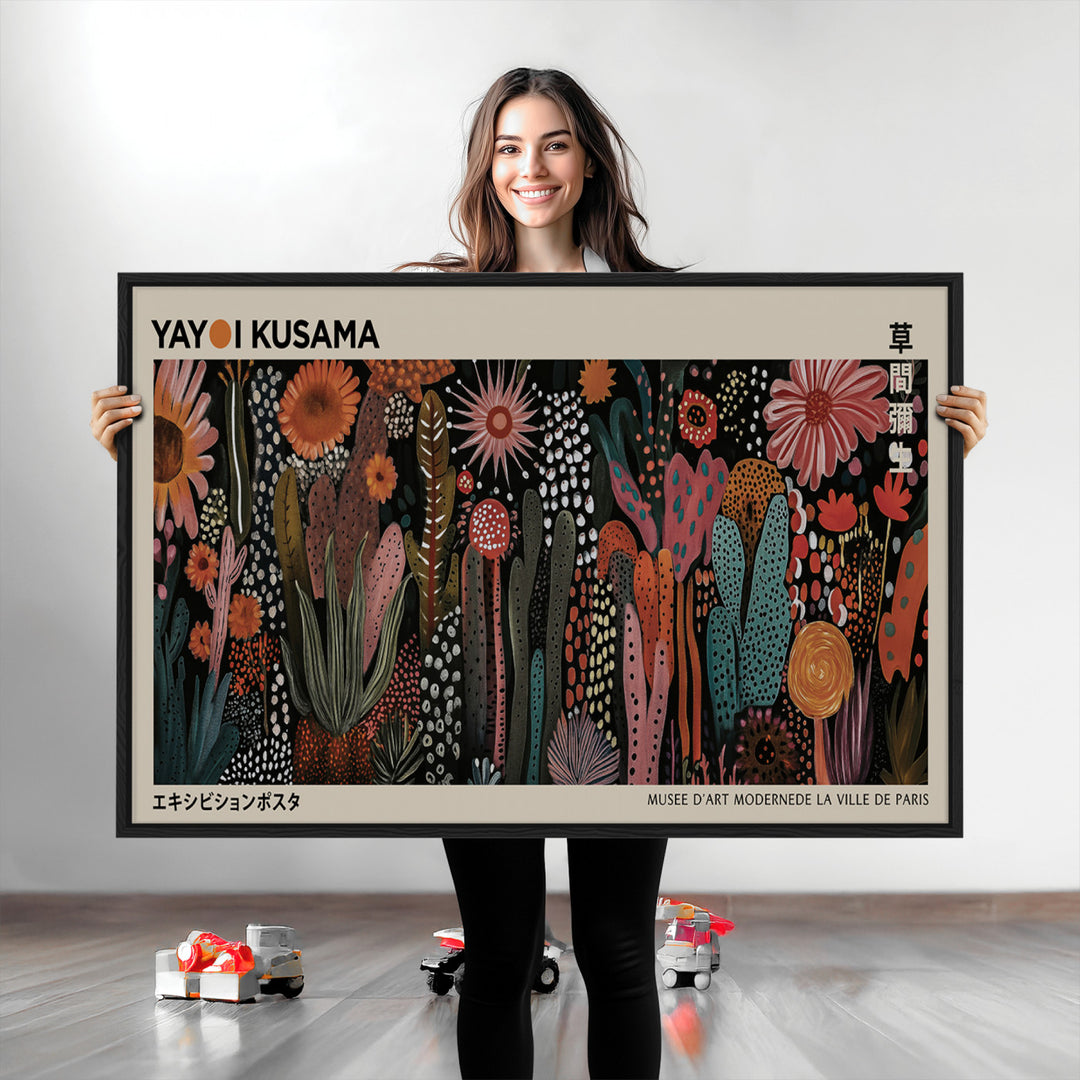 Modern Japanese Wall Art Print Yayoi Kusama Canvas Wall Art Abstract Mount Fuji Canvas Print Japanese Landscape Art Printing