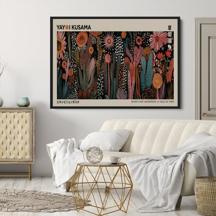 Modern Japanese Wall Art Print Yayoi Kusama Canvas Wall Art Abstract Mount Fuji Canvas Print Japanese Landscape Art Printing