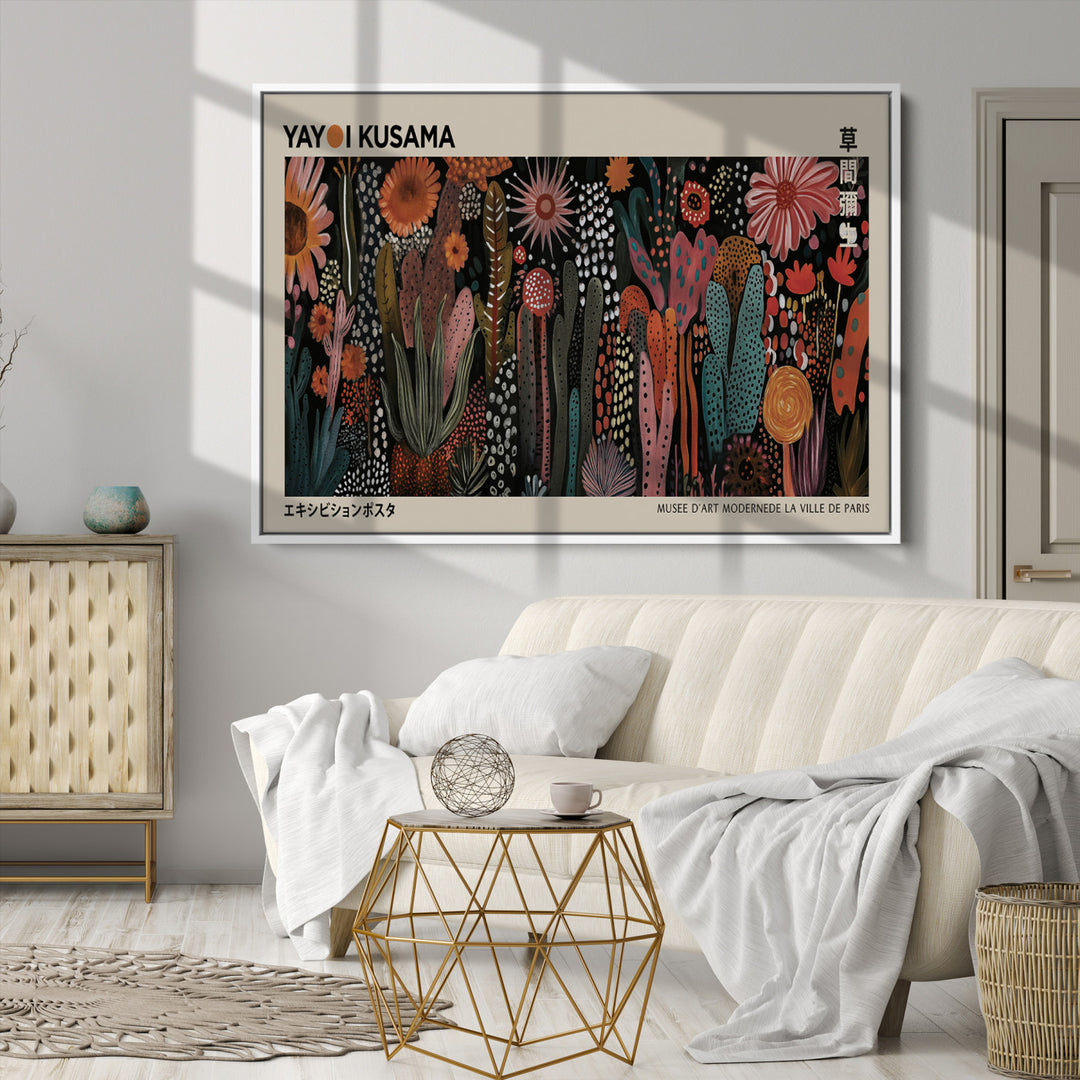 Modern Japanese Wall Art Print Yayoi Kusama Canvas Wall Art Abstract Mount Fuji Canvas Print Japanese Landscape Art Printing