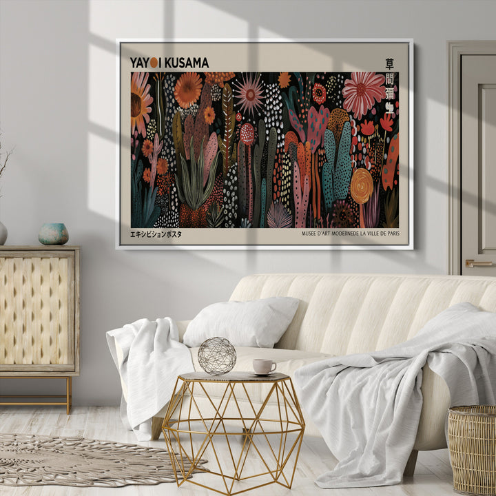 Modern Japanese Wall Art Print Yayoi Kusama Canvas Wall Art Abstract Mount Fuji Canvas Print Japanese Landscape Art Printing