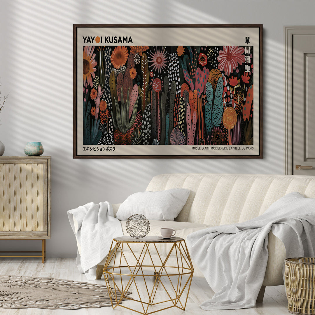 Modern Japanese Wall Art Print Yayoi Kusama Canvas Wall Art Abstract Mount Fuji Canvas Print Japanese Landscape Art Printing