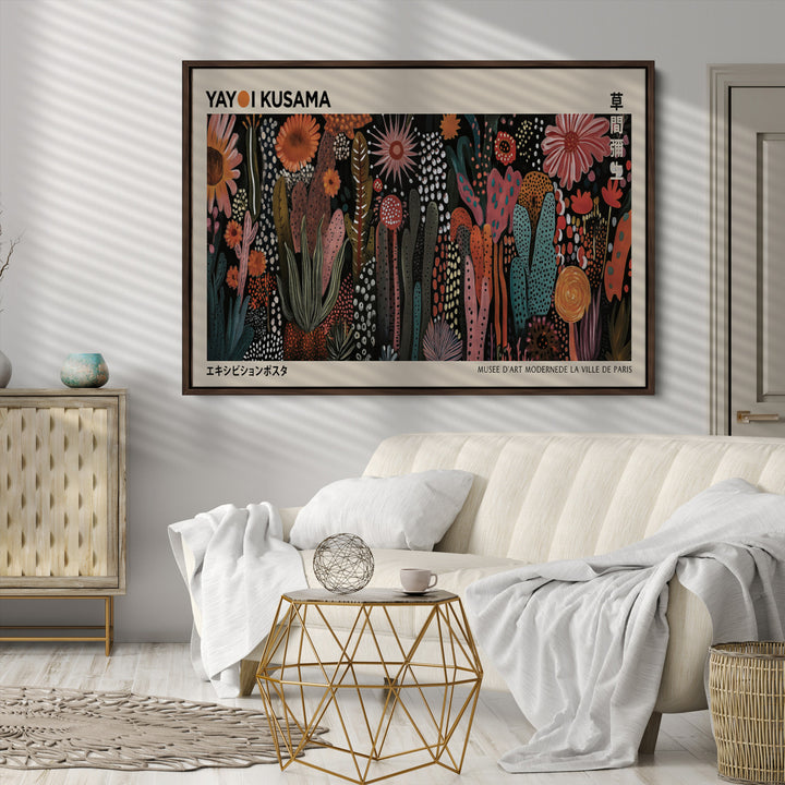 Modern Japanese Wall Art Print Yayoi Kusama Canvas Wall Art Abstract Mount Fuji Canvas Print Japanese Landscape Art Printing