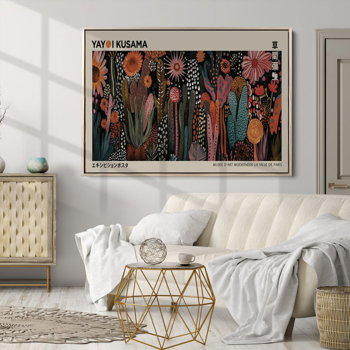 Modern Japanese Wall Art Print Yayoi Kusama Canvas Wall Art Abstract Mount Fuji Canvas Print Japanese Landscape Art Printing