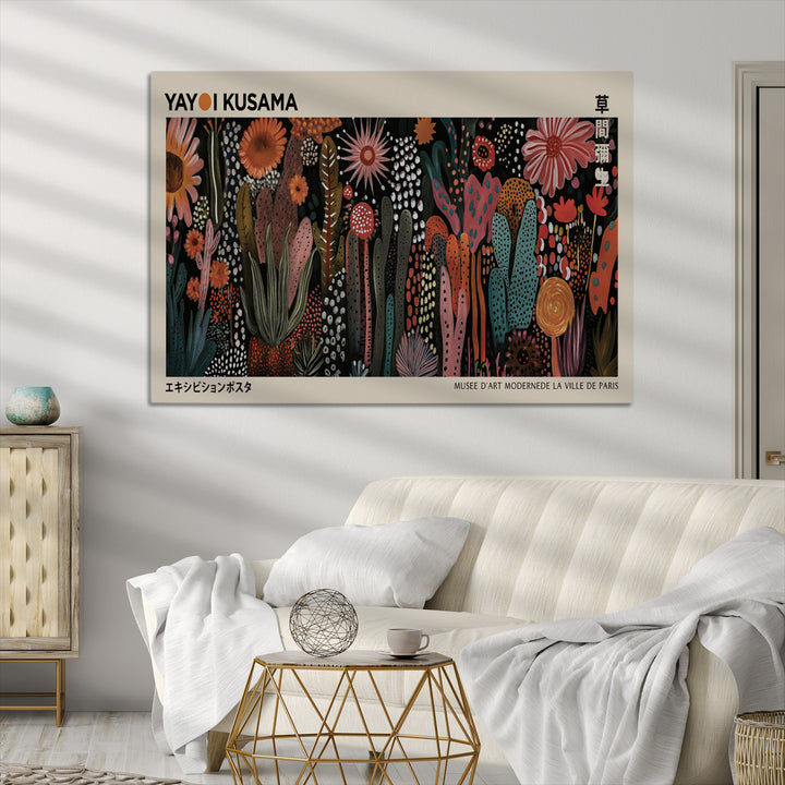 Modern Japanese Wall Art Print Yayoi Kusama Canvas Wall Art Abstract Mount Fuji Canvas Print Japanese Landscape Art Printing