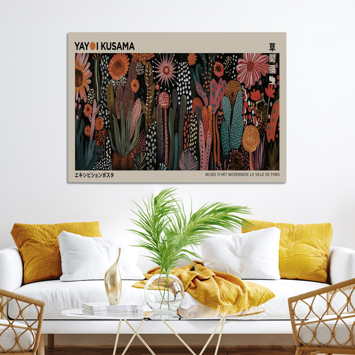 Modern Japanese Wall Art Print Yayoi Kusama Canvas Wall Art Abstract Mount Fuji Canvas Print Japanese Landscape Art Printing
