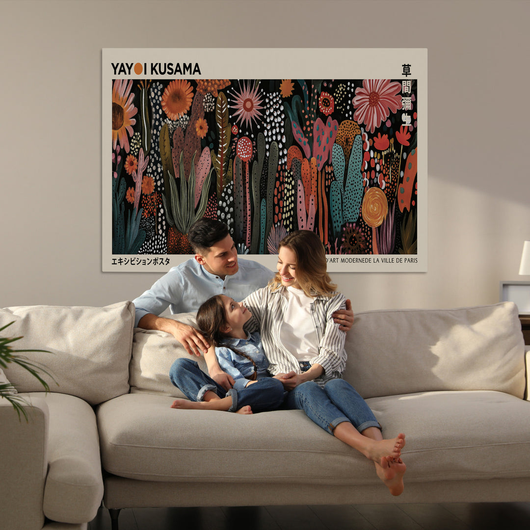 Modern Japanese Wall Art Print Yayoi Kusama Canvas Wall Art Abstract Mount Fuji Canvas Print Japanese Landscape Art Printing