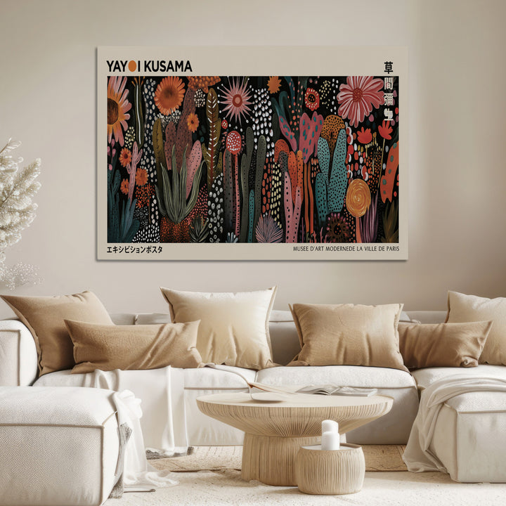 Modern Japanese Wall Art Print Yayoi Kusama Canvas Wall Art Abstract Mount Fuji Canvas Print Japanese Landscape Art Printing