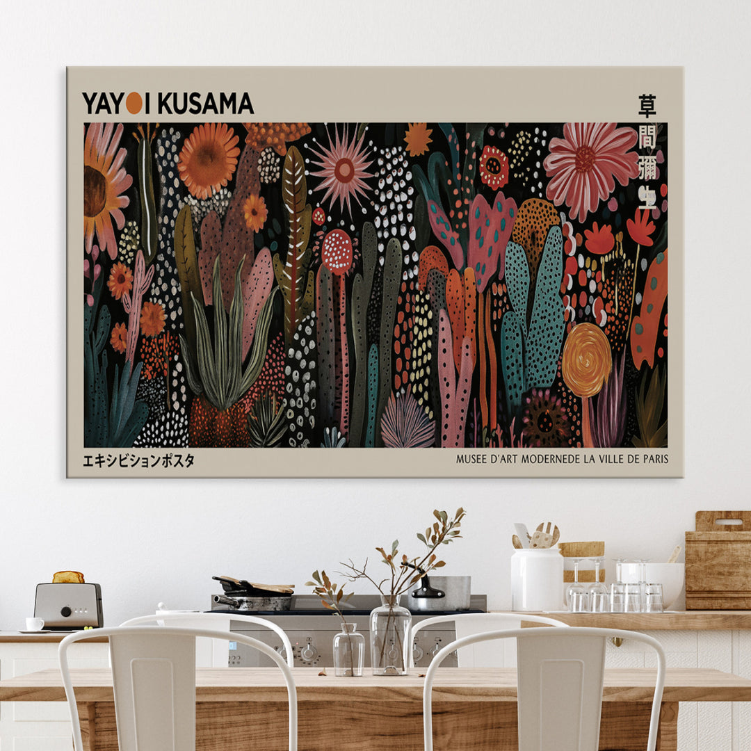 Modern Japanese Wall Art Print Yayoi Kusama Canvas Wall Art Abstract Mount Fuji Canvas Print Japanese Landscape Art Printing