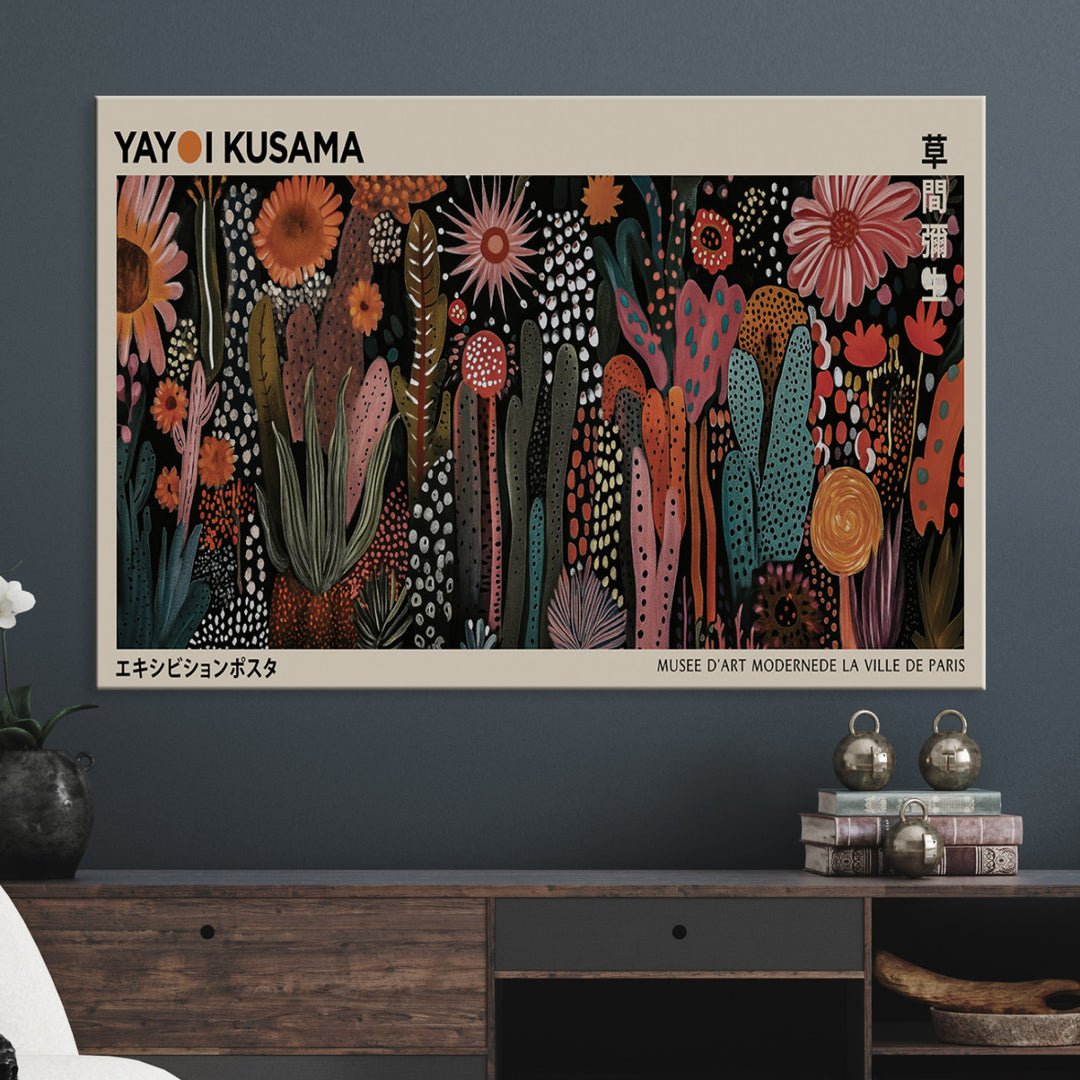 Modern Japanese Wall Art Print Yayoi Kusama Canvas Wall Art Abstract Mount Fuji Canvas Print Japanese Landscape Art Printing