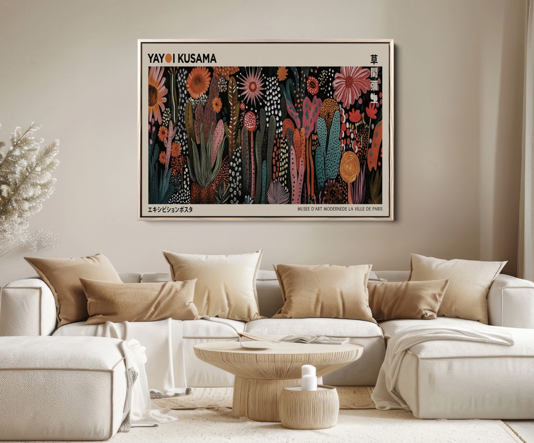 Modern Japanese Wall Art Print Yayoi Kusama Canvas Wall Art Abstract Mount Fuji Canvas Print Japanese Landscape Art Printing