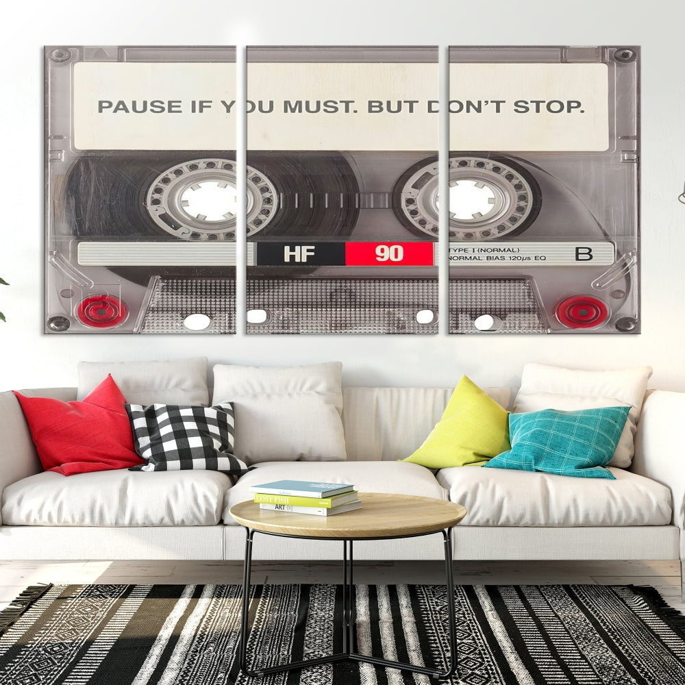 Music Cassette Iconic Wall Art Canvas Print
