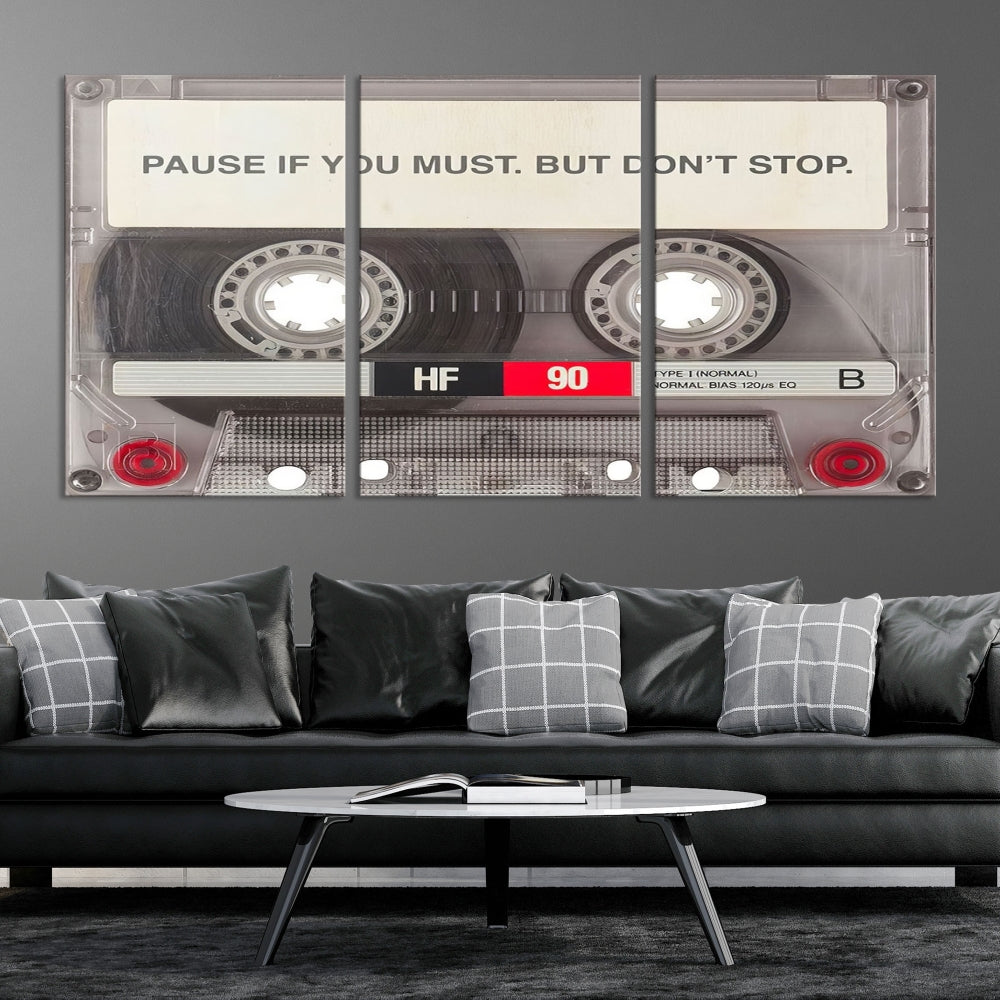 Music Cassette Iconic Wall Art Canvas Print